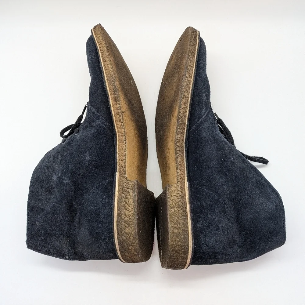 Clarks Desert Boot blue suede lace up crepe sole boot 12